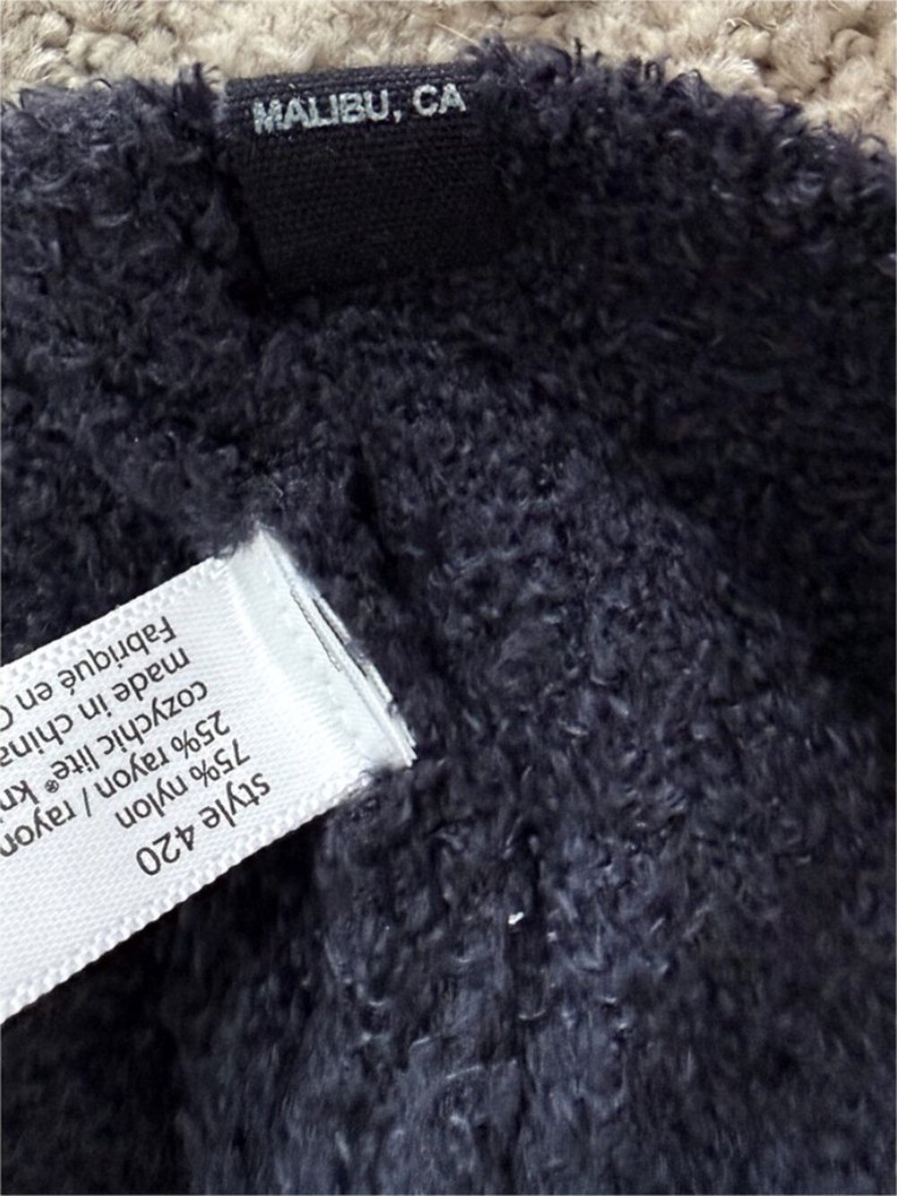 Barefoot Dreams CozyChic Beanie in Black O/S - Picture 8 of 10